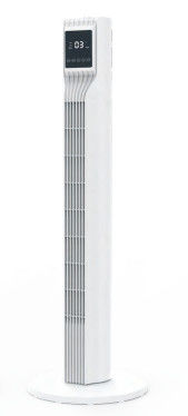 weißer Innenhauptboden 110V, der elektrischer Ventilator-Turm-Ventilator mit Geschwindigkeit des Timer-24ft/s steht